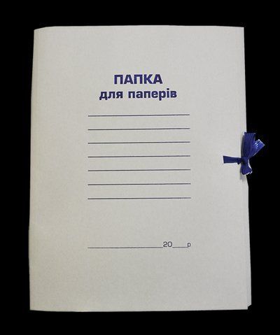 Папка на зав'язках, А4, картон 0,41 мм, цільнокроєна BM.3357 фото