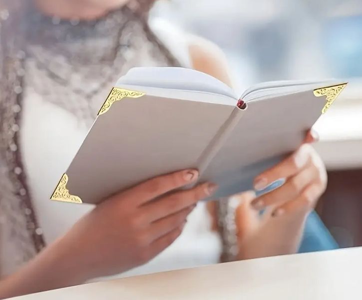 Кутики для книг металеві "Вишуканість", 4 шт бронзові px-00910-4 фото
