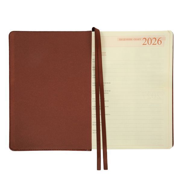 Щоденник А5 Leo Planner датований 2026 "Whisky", твердий, коричневий, 368 сторінок 252670 фото