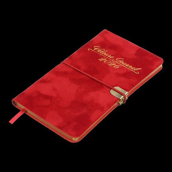 Щотижневик датов. 2026 кишеньк. VELOUR , 85*153, червоний, штуч. шкіра BM.2891-05 фото