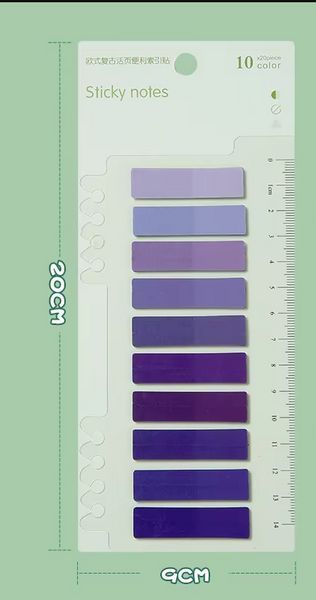 Стікери-закладки Sticky notes з лінійкою, фіолетові px-00142-1 фото