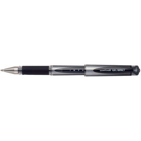 Ручка гелева GEL IMPACT, 1.0мм, пише чорним UM-153S.Black фото