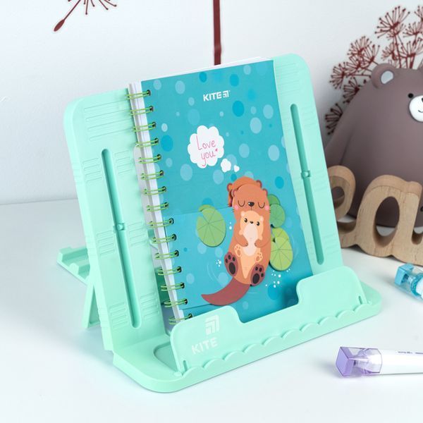 Підставка для книг, пластикова, бірюзова K26-330-3 фото