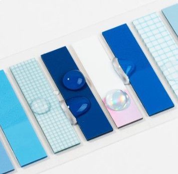 Стікери-закладки з лінійкою "Color note" з блискітками, пастельні кольори px-00250-6 фото