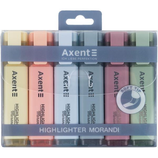 Маркер Highlighter 2537-A, 1-5 мм клиноп., набор из 6-ти цветов 2537-60-A фото