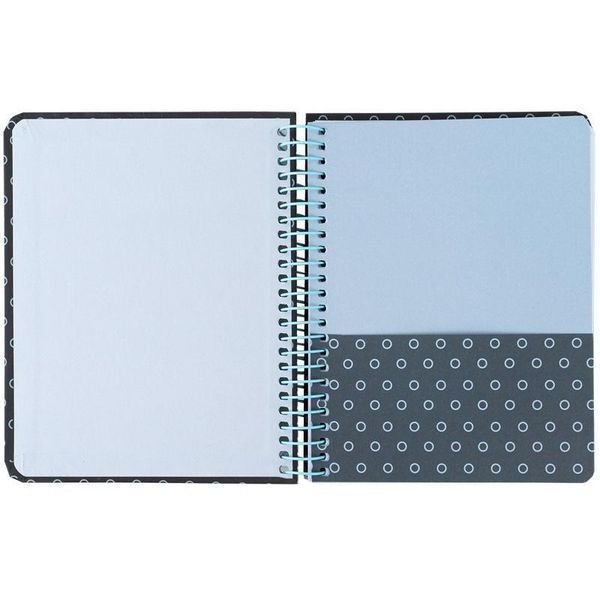 Блокнот на спирали твердая обкл., B6+, 120 л., кл., графит 8461-3-A фото