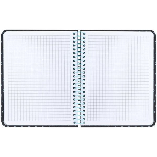 Блокнот на спирали твердая обкл., B6+, 120 л., кл., графит 8461-3-A фото