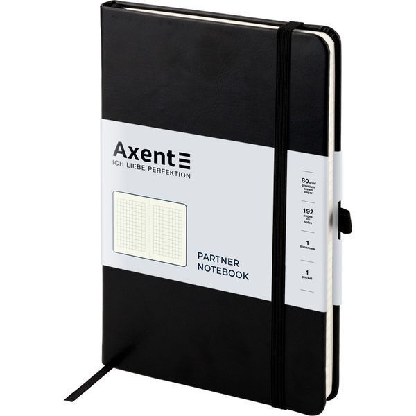 Книга записна Partner Lux, 125*195, 96арк, кл, чор 8202-01-a фото