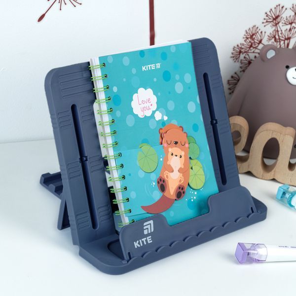 Підставка для книг, пластикова, синій індиго K26-330-4 фото