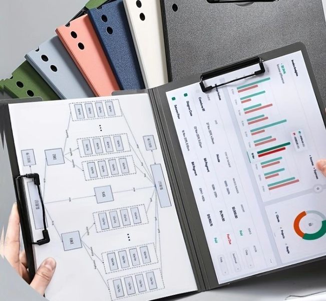 Папка-планшет пластиковий з кліпом, горизонтальний+вертикальний, зелений px-00188-3 фото