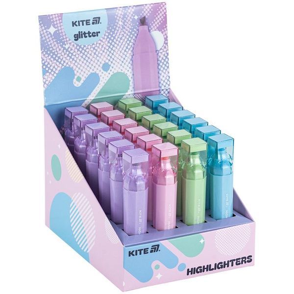 Маркер Highlighter, Kite Creative Glitter k24-1146 фото