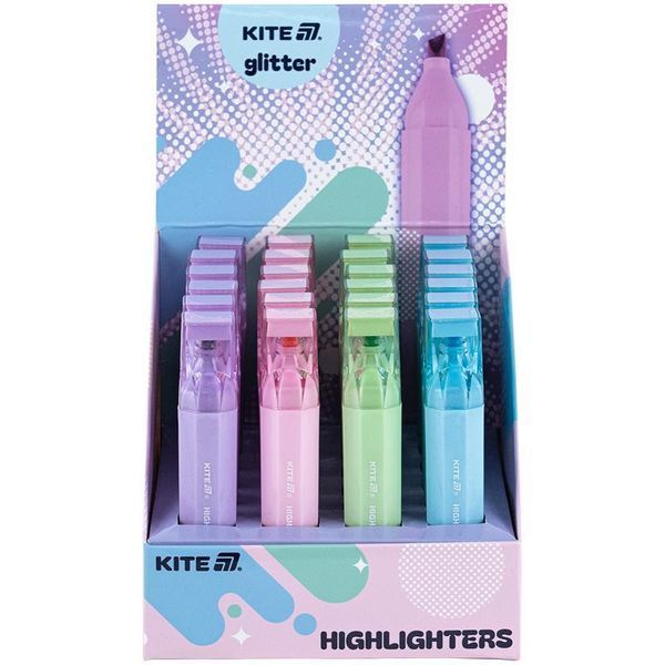 Маркер Highlighter, Kite Creative Glitter k24-1146 фото