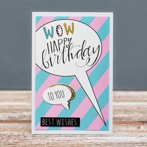 Листівка "WOW! Happy Birthday!" 00378-9 фото