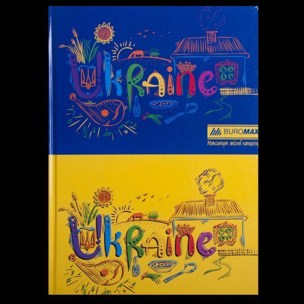 Книга канцелярская UKRAINE, А4, 96 л., клетка, офсет, твердая ламинированная обложка, ассорти BM.2400-38 фото
