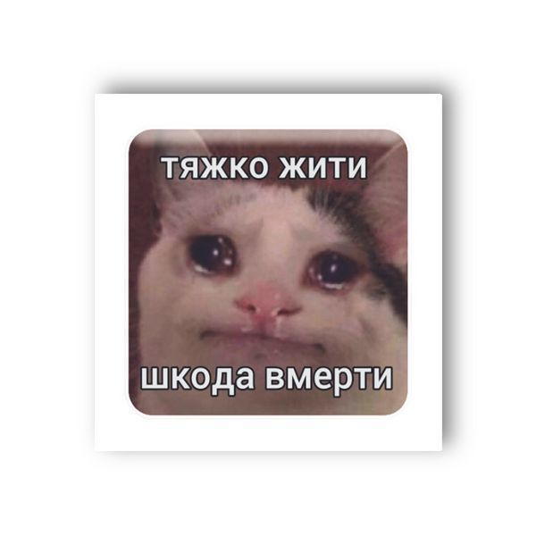 3D стікер "Тяжко жити " SX-37 фото