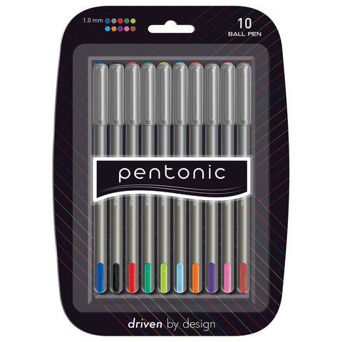Ручка шариковая LINC Pentonic 1,0 мм набор 10 шт микс цветов 412199 фото