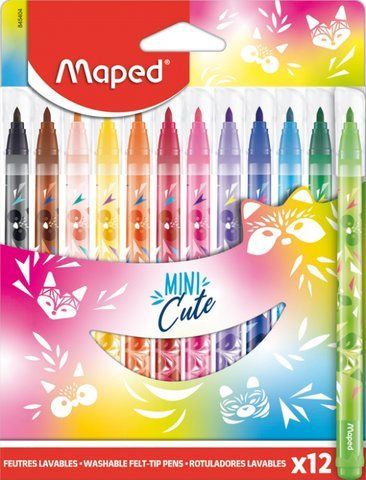 Фломастери MINI CUTE в картонній коробці 12шт MP.845404 фото