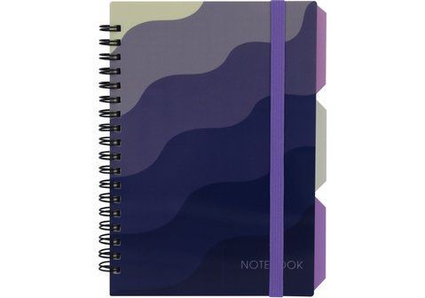 Блокнот "DESIGN 34", B6, пластикова обкл., спіраль, з розділювачами., 100 арк., клітинка O20358-34 фото