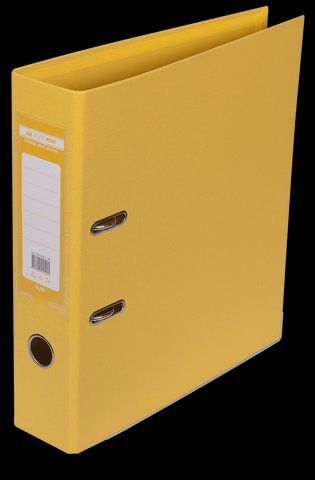 Папка-регистратор двухсторонняя ELITE, А4, ширина торца 70 мм, желтая BM.3001-08c фото