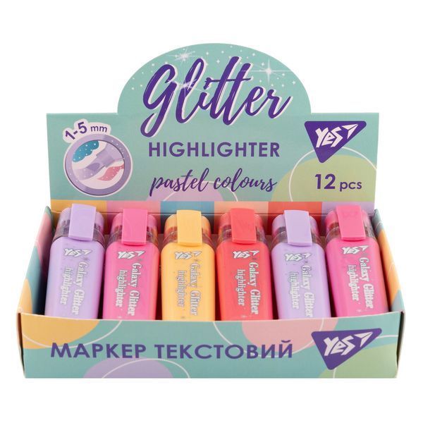 Маркер текстовый YES Galaxy Glitter 390791 фото
