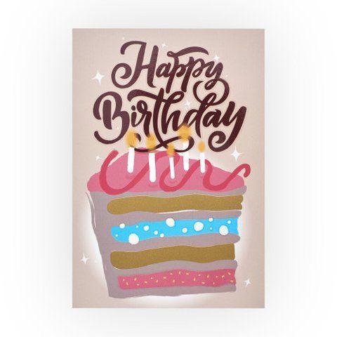 Вітальні листівки з Скретчем Happy Birthday px-011710 фото