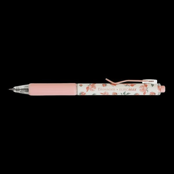 Ручка гелева автоматична BLOSSOM, 0.5 мм, ароматний грип, Троянда, сині чорнила, в блістері BM.8368-43 фото