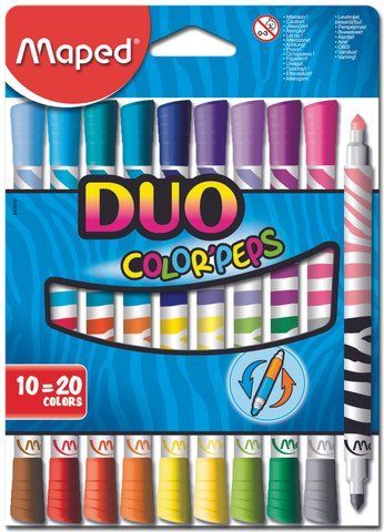 Фломастеры COLOR PEPS DUO, 20 цв. MP.847010 фото