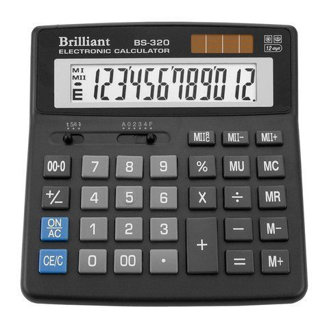 Калькулятор Brilliant BS-320, 12 розрядів BS-320 фото
