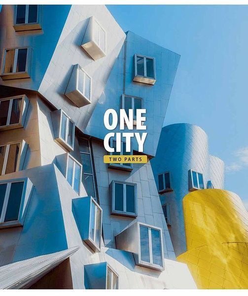 Зошит в клітинку 80 аркушів, кольорова обкладинка УФ-лак, дизайн: Genius One city, two parts Школярик 080-3137K 080-3137K фото