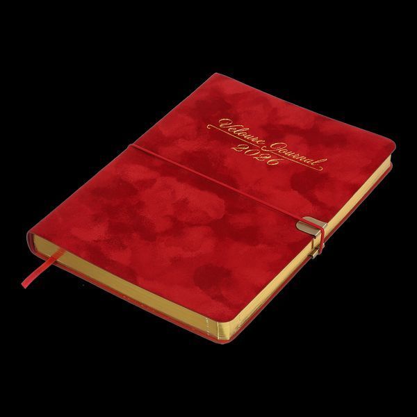 Щоденник датов. 2026 VELOUR, A5, червоний, штуч. шкіра BM.2134-05 фото