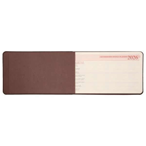 Еженедельник 10х17 см Leo Planner датированный 2026 "Choco", мягкий, 128 страниц 252716 фото