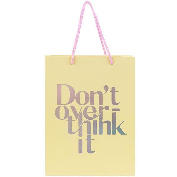 Пакет бумажный подарочный, 18х24 см Don't overthink it 8501-30-A фото