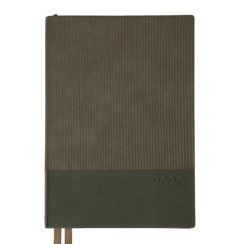 Ежедневник А5 Leo Planner датированный 2026 "Velvet", мягкий, темно-зеленый, 368 страниц 252637 фото