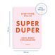 Блокнот в клетку SUPER DUPER розовый orner-1293 фото 5