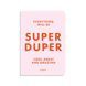 Блокнот в клетку SUPER DUPER розовый orner-1293 фото 1