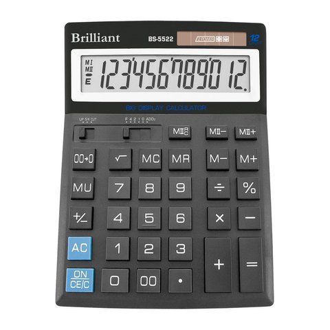 Калькулятор Brilliant BS-5522, 12 розрядів BS-5522 фото