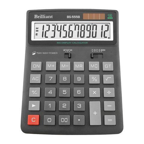 Калькулятор Brilliant BS-555, 12 розрядів BS-555 фото