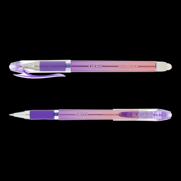 Ручка гелевая, "Пиши-стирай. GLOSS" 0.5мм, перламутровый корпус с резиновым грипом, синяя BM.8312-01 фото