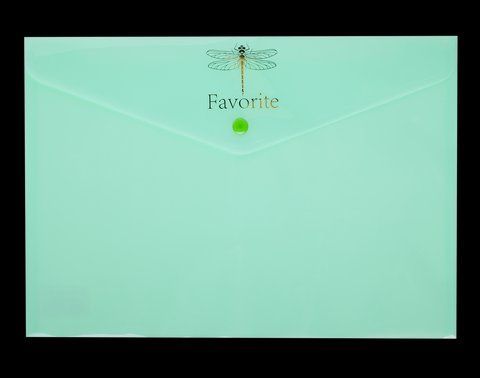 Папка-конверт на кнопці FAVOURITE, PASTEL, А4, м'ятна BM.3953-38 фото