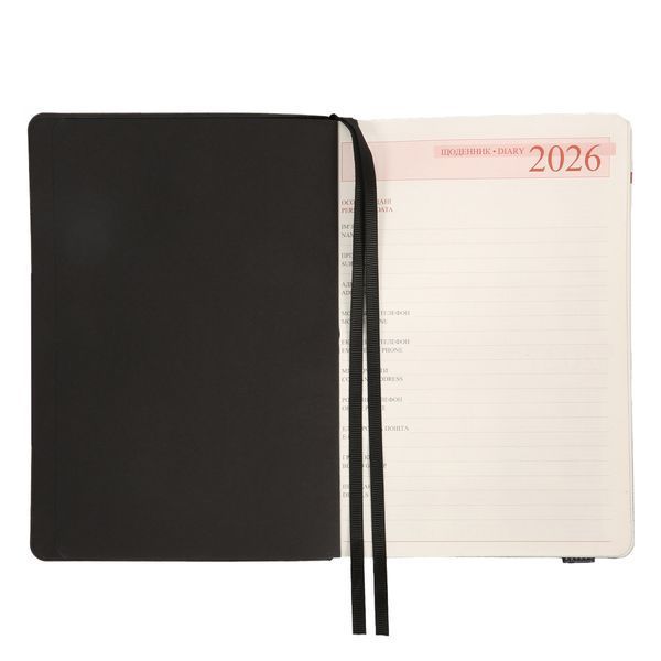 Щоденник А5 Leo Planner датований 2026 "Voyage", м'який, графітовий, 368 сторінок 252695 фото