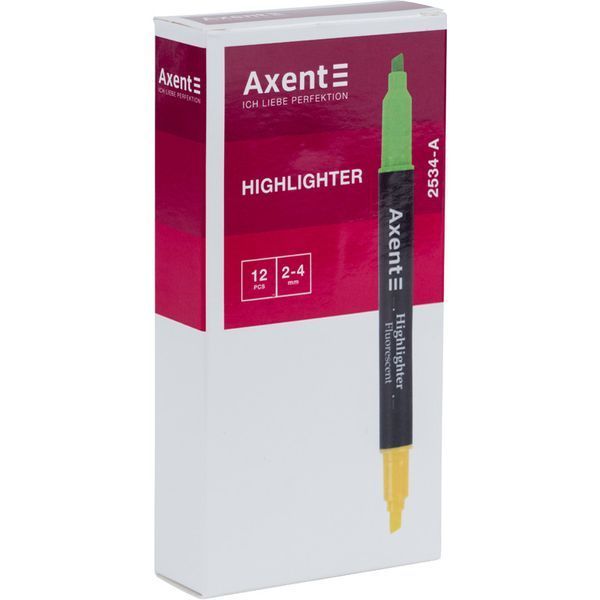 Маркер Highlighter Dual 2534-A, 2-4 мм клиноп. розов.+ желт. 2534-10-a фото