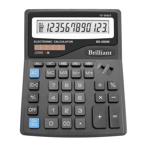 Калькулятор Brilliant BS-888М, 12 розрядів BS-888M фото