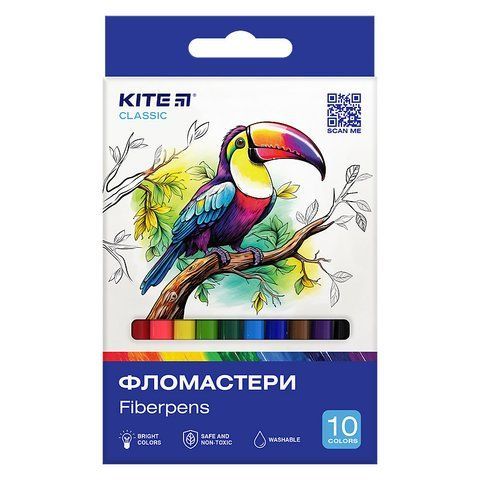Фломастери, набiр 10 шт. Kite Classic K-455 фото