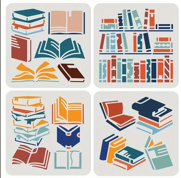 Трафарет для малювання "Книги" №2 px-00580-2 фото