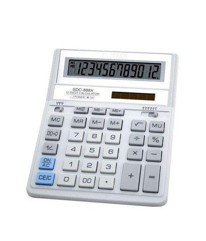 Калькулятор Citizen SDC-888 ХWH, 12 разрядов, бело-серый SDC-888 XWH фото