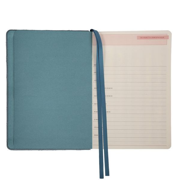 Ежедневник А5 Leo Planner недатированный "Vibe", твердый, дымчато-голубой, 320 страниц 252697 фото
