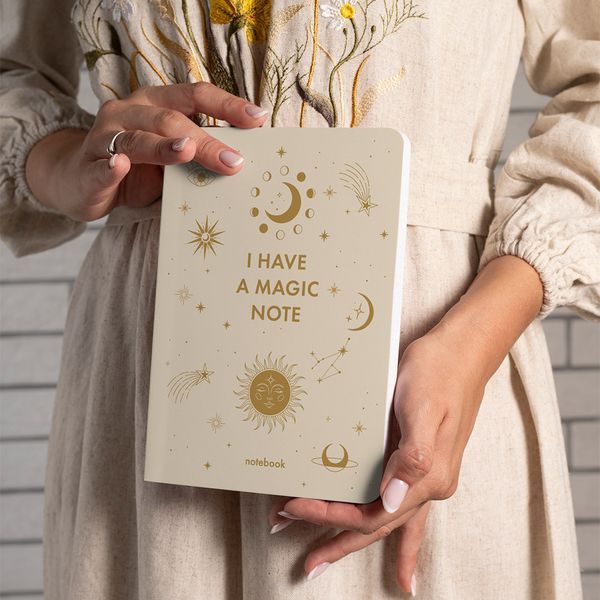Блокнот в клетку &laquo;I HAVE A MAGIC NOTE&raquo; бежевый orner-2164 фото