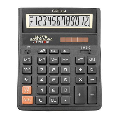 Калькулятор Brilliant BS-777М, 12 розрядів BS-777M фото