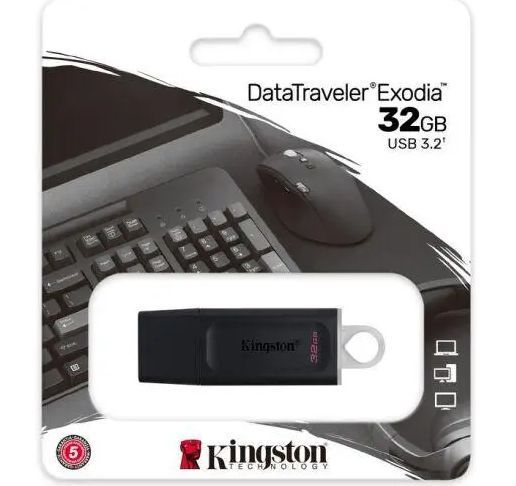 Флешка Kingston DataTraveler Exodia 32GB USB 3.2 Gen 1 Black/White (DTX/32GB) DTX/32GB фото