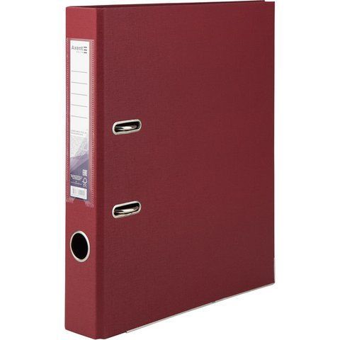 Регистратор двустор. PP 5 cм, собр, вишнев d1711-37c фото